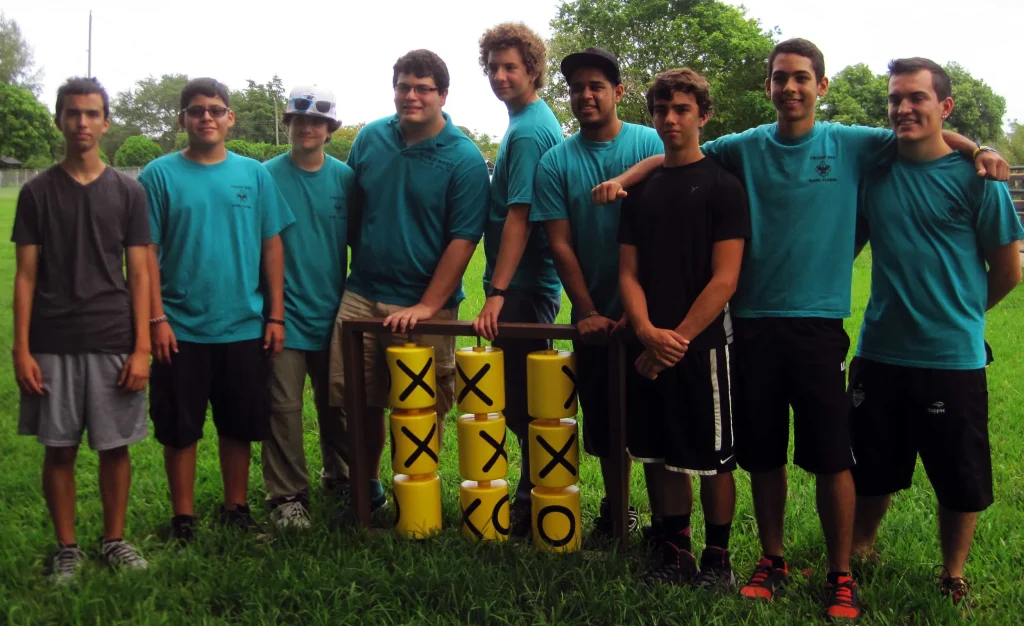 Gianni LaVecchia and scouts from Troop 599